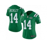Women Nike New York Jets #14 Jeremy Kerley Limited Green Rush Vapor Untouchable NFL Jersey