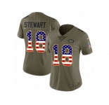 Women Nike New York Jets #18 ArDarius Stewart Limited Olive USA Flag 2017 Salute to Service NFL Jersey