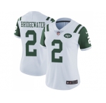 Women Nike New York Jets #2 Teddy Bridgewater White Stitched NFL Vapor Untouchable Limited Jersey