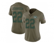 Women Nike New York Jets #22 Trumaine Johnson Olive Stitched NFL Limited 2017 Salute to Service Jersey