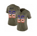 Women Nike New York Jets #26 Marcus Maye Limited Olive USA Flag 2017 Salute to Service NFL Jersey