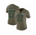 Women Nike New York Jets #27 Darryl Roberts Limited Olive 2017 Salute to Service NFL Jersey