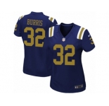 Women Nike New York Jets #32 Juston Burris Game Navy Blue Alternate NFL Jersey