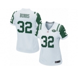 Women Nike New York Jets #32 Juston Burris Game White NFL Jersey