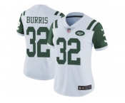 Women Nike New York Jets #32 Juston Burris White Vapor Untouchable Limited Player NFL Jerse