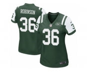 Women Nike New York Jets #36 Rashard Robinson Game Green Team Color NFL Jersey
