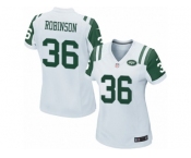 Women Nike New York Jets #36 Rashard Robinson Game White NFL Jersey