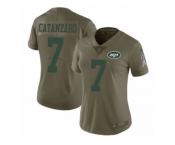 Women Nike New York Jets #7 Chandler Catanzaro Limited Olive 2017 Salute to Service NFL Jersey