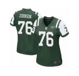 Women Nike New York Jets #76 Wesley Johnson Game Green Team Color NFL Jersey