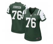 Women Nike New York Jets #76 Wesley Johnson Game Green Team Color NFL Jersey