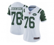Women Nike New York Jets #76 Wesley Johnson White Vapor Untouchable Limited Player NFL Jersey
