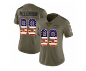 Women Nike New York Jets #99 Steve McLendon Limited Olive USA Flag 2017 Salute to Service NFL Jersey