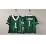 Women's New York Jets #1 Sauce Gardner Green 2024 FU.S.E Vapor Football Stitched Jersey