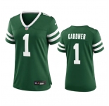 Women's New York Jets #1 Sauce Gardner Green 2024 Football Stitched Jersey