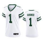 Women's New York Jets #1 Sauce Gardner White 2024 Football Stitched Jersey