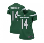 Women's New York Jets #14 Sam Darnold Game Green Team Color Football Jersey