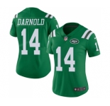 Women's New York Jets #14 Sam Darnold Limited Green Rush Vapor Untouchable Football Jersey