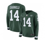 Women's New York Jets #14 Sam Darnold Limited Green Therma Long Sleeve Football Jersey