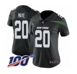 Women's New York Jets #20 Marcus Maye Black Alternate Vapor Untouchable Limited Player 100th Season Football Jersey