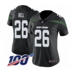 Women's New York Jets #26 Le'Veon Bell Black Alternate Vapor Untouchable Limited Player 100th Season Football Jersey