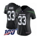 Women's New York Jets #33 Jamal Adams Black Alternate Vapor Untouchable Limited Player 100th Season Football Jersey