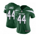 Women's New York Jets #44 Harvey Langi Green Team Color Vapor Untouchable Limited Player Football Jersey