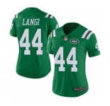 Women's New York Jets #44 Harvey Langi Limited Green Rush Vapor Untouchable Football Jersey