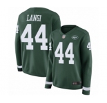 Women's New York Jets #44 Harvey Langi Limited Green Therma Long Sleeve Football Jersey
