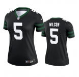 Women's New York Jets #5 Garrett Wilson Black 2024 Football Stitched Jersey