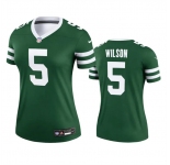 Women's New York Jets #5 Garrett Wilson Green 2024 Football Stitched Jersey