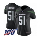 Women's New York Jets #51 Brandon Copeland Black Alternate Vapor Untouchable Limited Player 100th Season Football Jersey