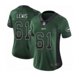 Women's New York Jets #61 Alex Lewis Limited Green Rush Drift Fashion Football Jersey