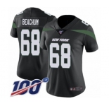 Women's New York Jets #68 Kelvin Beachum Black Alternate Vapor Untouchable Limited Player 100th Season Football Jersey