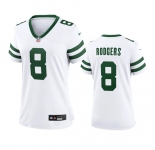 Women's New York Jets #8 Aaron Rodgers White 2024 Football Stitched Jersey