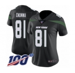Women's New York Jets #81 Quincy Enunwa Black Alternate Vapor Untouchable Limited Player 100th Season Football Jersey