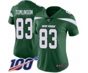 Women's New York Jets #83 Eric Tomlinson Green Team Color Vapor Untouchable Limited Player 100th Season Football Jersey
