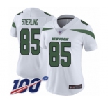 Women's New York Jets #85 Neal Sterling White Vapor Untouchable Limited Player 100th Season Football Jersey