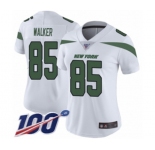 Women's New York Jets #85 Wesley Walker White Vapor Untouchable Limited Player 100th Season Football Jersey