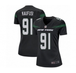 Women's New York Jets #91 Bronson Kaufusi Game Black Alternate Football Jersey