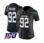 Women's New York Jets #92 Leonard Williams Black Alternate Vapor Untouchable Limited Player 100th Season Football Jersey