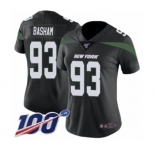 Women's New York Jets #93 Tarell Basham Black Alternate Vapor Untouchable Limited Player 100th Season Football Jersey