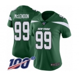 Women's New York Jets #99 Steve McLendon Green Team Color Vapor Untouchable Limited Player 100th Season Football Jersey