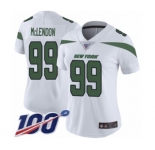 Women's New York Jets #99 Steve McLendon White Vapor Untouchable Limited Player 100th Season Football Jersey