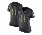 Women's Nike New York Jets #11 Robby Anderson Limited Black 2016 Salute to Service NFL Jersey