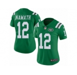 Women's Nike New York Jets #12 Joe Namath Limited Green Rush NFL Jersey