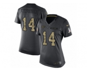 Women's Nike New York Jets #14 Ryan Fitzpatrick Limited Black 2016 Salute to Service NFL Jersey