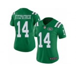Women's Nike New York Jets #14 Ryan Fitzpatrick Limited Green Rush NFL Jersey