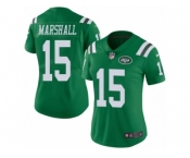 Women's Nike New York Jets #15 Brandon Marshall Limited Green Rush NFL Jersey