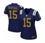 Women's Nike New York Jets #15 Brandon Marshall Navy Blue Alternate NFL Jersey