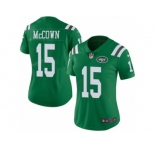 Women's Nike New York Jets #15 Josh McCown Limited Green Rush NFL Jersey